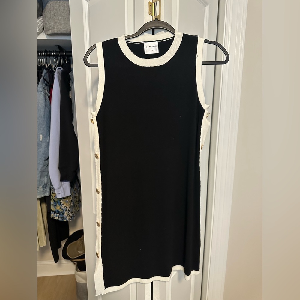 Showpo Black and White Sweater Dress